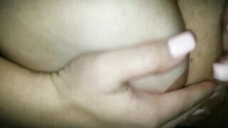 Huge tit mom begging for cum on her big titties