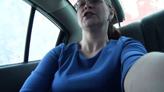 Fucking cunt hardly with banana inside the vehicle / outside