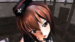 【MMD R-teenie SEX DANCE】INTENSE SEX Erotic vulgar huge white buttocks激しいセックス[MMD R-18]