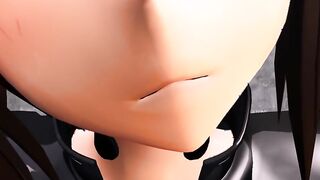 【MMD R-teenie SEX DANCE】INTENSE SEX Erotic vulgar huge white buttocks激しいセックス[MMD R-18]