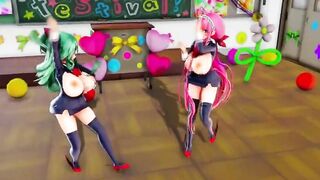 【MMD R-teen SEX DANCE】INTENSE SEX SEXSUAL LONG BREASTS AND BUTT FUCKED激しいセックス[MMD R-18]