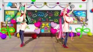 【MMD R-teen SEX DANCE】INTENSE SEX SEXSUAL LONG BREASTS AND BUTT FUCKED激しいセックス[MMD R-18]