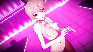 【MMD R-barely legal SEX DANCE】GIRL SHOWS HER LONG BREASTS AND FUCKS NON-STOP激しいセックス[MMD R-18]