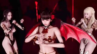 【MMD R-eighteen SEX DANCE】HOT BIMBOS POSES AND GETS BONED HARD激しいセックス[MMD R-18]