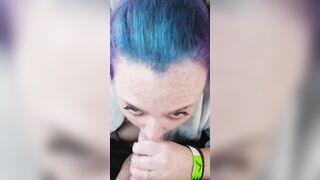 Sucking Off daddy's long penis after he secretly spent the night edging himself