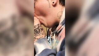 Blowing Crazy Sexy dick while on phone with baby daddy