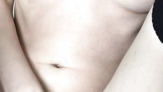 Warming up. Jerking my vagina, leaking. I want a penis! Readhead chick. Breasts natural.