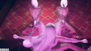 【MMD R-teenie SEX DANCE】HOT WHITE BOOTY AND HER EXTREME RIDING激しいセックス[MMD R-18]