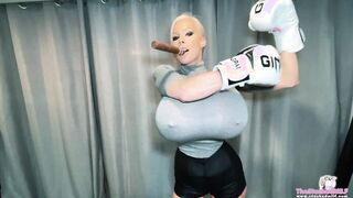 Big Tit mom Boxing with Long Cigar