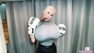 Big Tit mom Boxing with Long Cigar