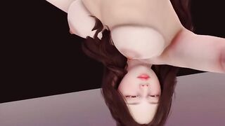 【MMD R-teen SEX DANCE】CUTE LEGS WANTING TO NAILED WITH LONG CHOCOLATE DICK 激しいセックス[MMD R-18]