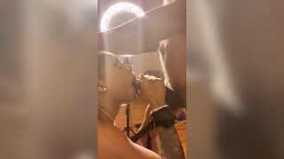 Handcuffed ebony teenie blows cock (Full Film Only Fans @Teenieweenii)