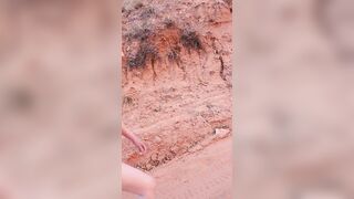 Piss walk and masturbation