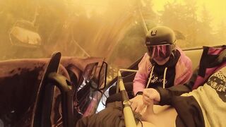 She suck my Penis into Ski Lift again, Amateur Lovers oral sex