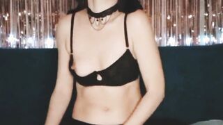 Lusty sinful nun found 2 toys and fucks herself inside cunt and anal