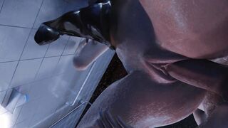 Final Fantasy VII Remake Naked Mod: Tifa Lockhart Standing Doggy Boned inside the Raining Shower rooftop!