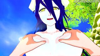 Overlord Cartoon: Albedo Riding Your Penis With Long Bouncing Titties Until Cummed