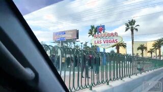 Road blowjob on the Las Vegas Boulevard