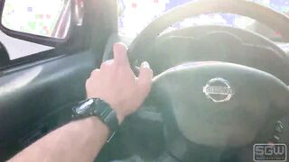 Road blowjob on the Las Vegas Boulevard
