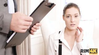 RIM4K. Hubby is angry and the winsome coed licks booty