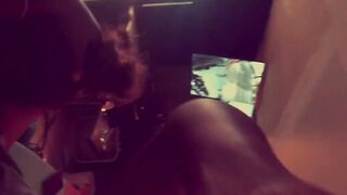 MUST VIEW !!trailer park trash sucking off ebony lit penis into