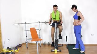 MatureNL - Vulgar Female Gym Instructor Fucking Her Client While