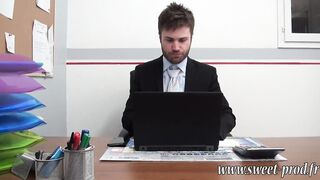 Big Titted dark hair secretary inside glasses gets fuck on the desk