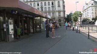 Big Boobed Romanian humiliated inside outside
