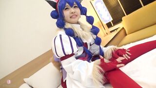 【Hentai Cosplay】Sex with a adorable blue haired cosplayer. Soaking soak