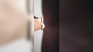 Strokes & hand MILK long BBW cougar JUGS through ebony shirt