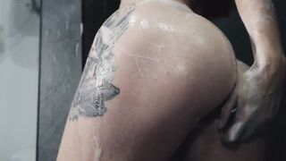 soak tight booty wrecked by long vibrator