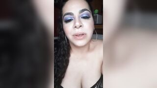 Crazy Talking Hispanic Having Fun and Squeezing Her Long Titties @Jesmarie420