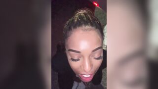 African loves nut on her face