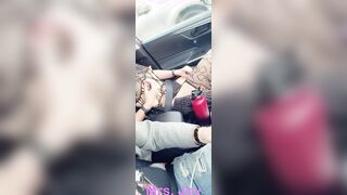 Driving And Flashing Drivers Inside a Panties Body Suit Drive Through Exhibitionist Hoe at Starbucks