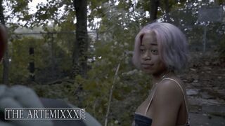 Confident Slut African 18 Year Old Destiny Love Takes bbcs Outdoor And