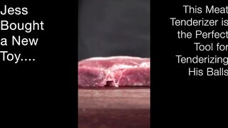 Ballbusting Jess: Meat Tenderizer + Stomp Until No-Hands Cum