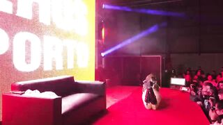 Stripping to plowed on stage in Portugal