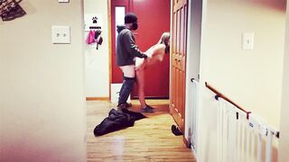 Ex-Wifey flashes and fucks the delivery man