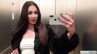 Risky Oral Sex in the Video Theater - Outside Sex with