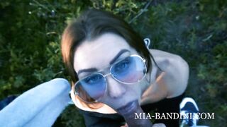 babe hot sucks strangers dick for extra money into outside