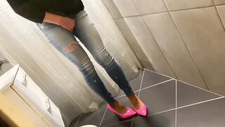 Desperate Peeing in my Jeans next he Pissing on Me and on