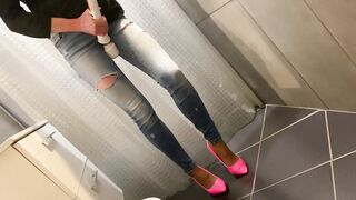 Desperate Peeing in my Jeans next he Pissing on Me and on