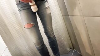 Desperate Peeing in my Jeans next he Pissing on Me and on