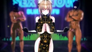 【MMD R-teen SEX DANCE】HOT BIMBOS WANTS TO SUCK HUGE COCK激しいセックス[MMD R-18]