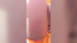 Erotic masturbation of a slender voluptuous school girl