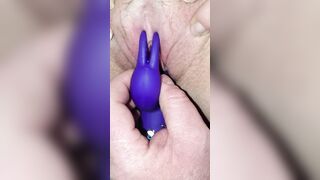 Fucking my creamy soak snatch with my rabbit sex toy! Cumming rough with my Satisfyer professional two