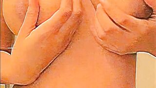 skinny black hoe shows off her titted