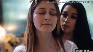 Big Tit bride twat licked by former bff