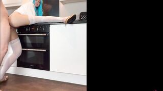 Blue hair gal is getting fuck anal booty to mouth