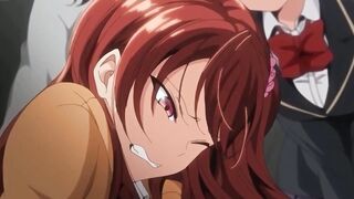Cartoon school sluts three-way